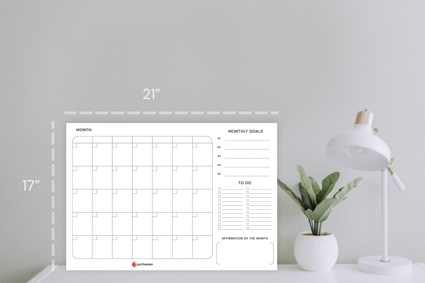 4-Year Monthly Desk Calendar