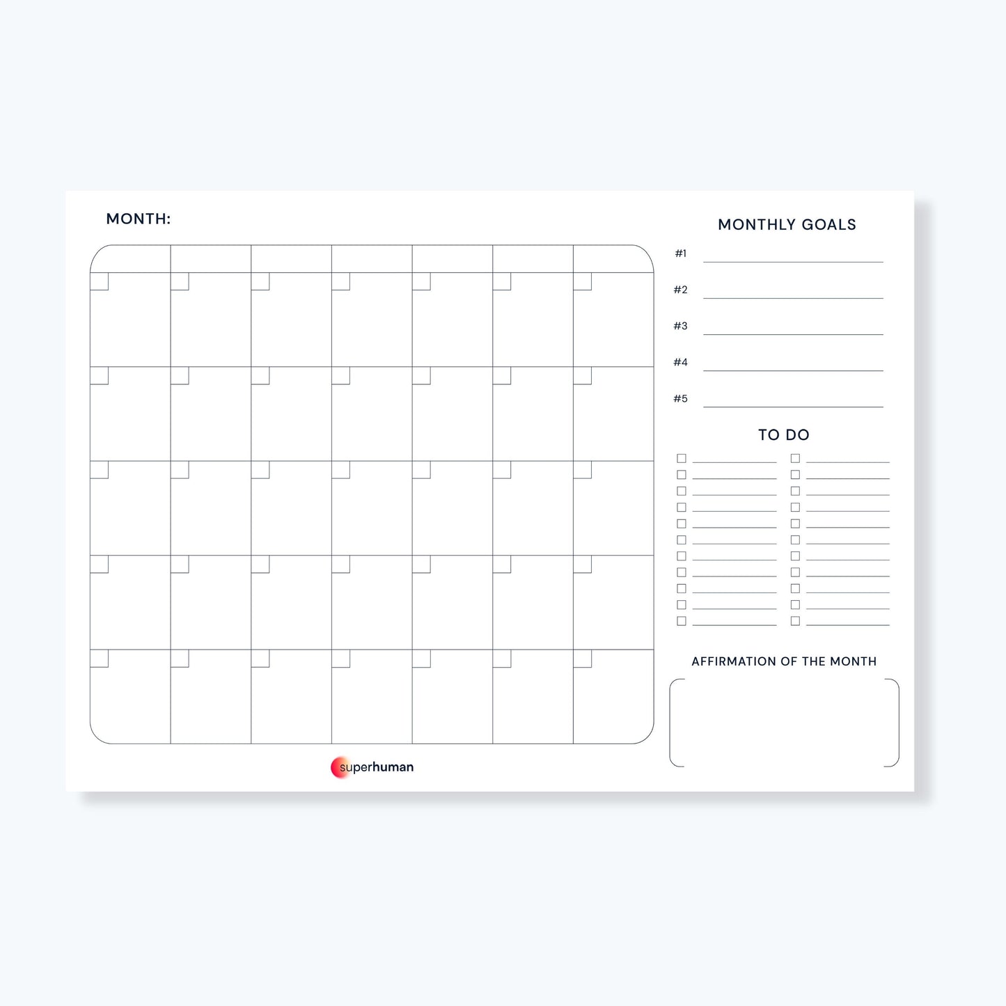 4-Year Monthly Desk Calendar
